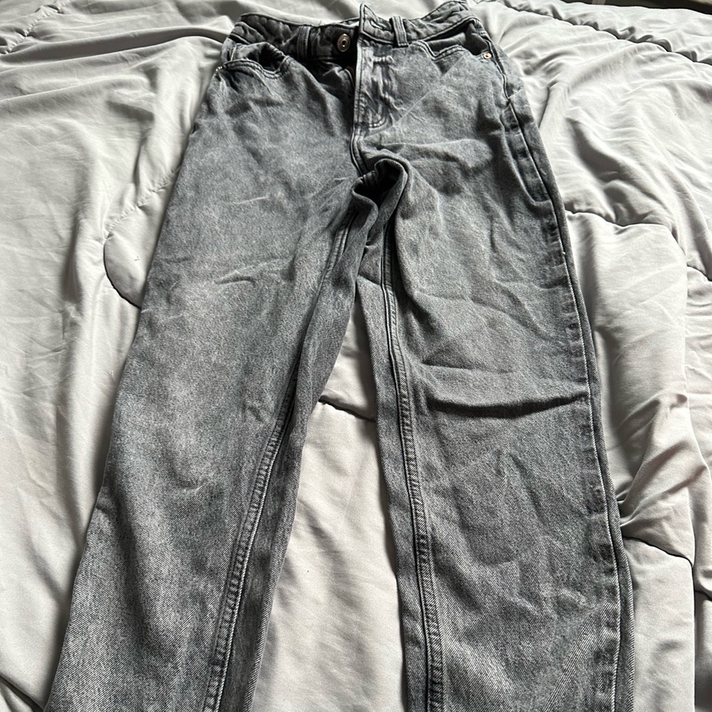 light wash black jeans in size 0 in good condition. barely worn